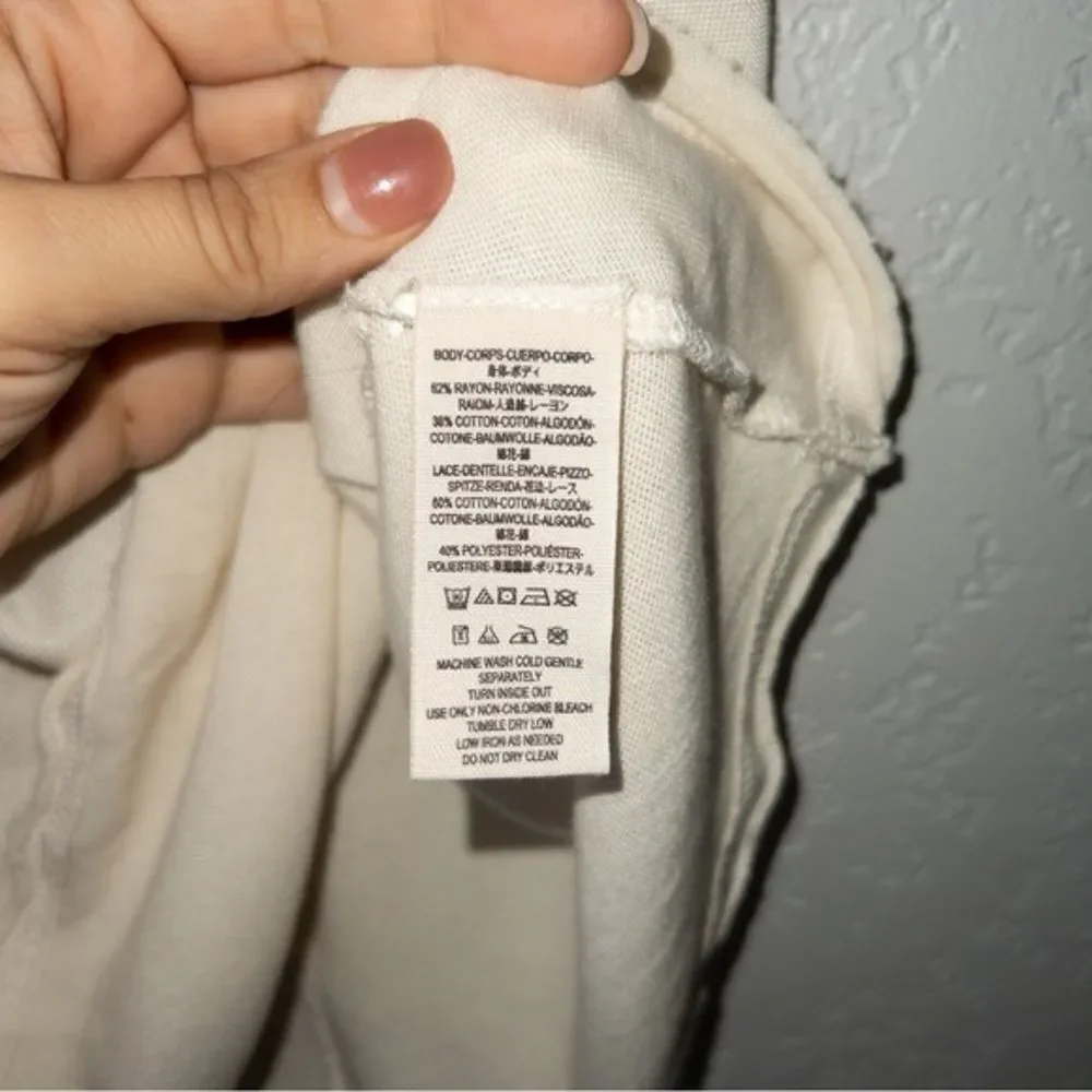 We the Free x Free People Ivory Bleachers Lace Tank Top Size‎ Small - Picture 7 of 7